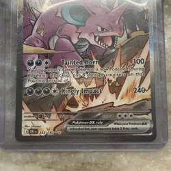 Team Rocket's Nidoking ex SIR Special Illustration Rare Destined Rivals Pokemon - Image 3