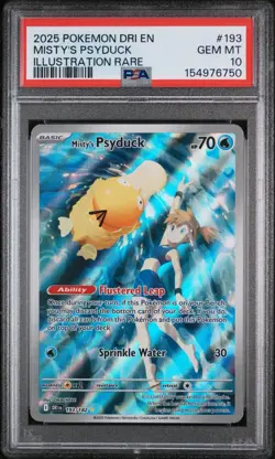 Pokemon Misty's Psyduck 193/182 Illustration Rare ENG 2025 PSA 10 - Image 1
