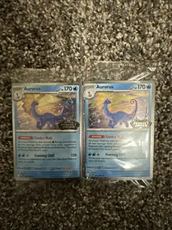 2 Sealed Aurorus 024/088 Pokemon Cosmos Promo Perfect Order Stamp Barnes & Noble - Image 1