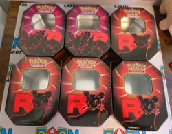 Pokemon Team Rocket Empty Tins - Set of 6 - Image 1