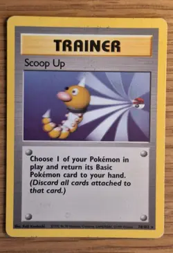 Scoop Up 78/102 Rare Base Set Unlimited Pokemon Lightly Played - Image 1