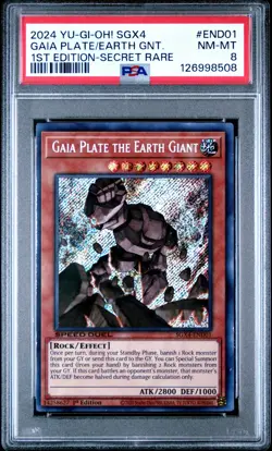 Yu-Gi-Oh! Gaia Plate The Earth Giant PSA 8 END01 Speed Duel Midterm Destruction - Image 3