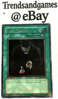 YUGIOH - CARD TRADER - STON-EN046 - ULTIMATE RARE - NEAR MINT - STORM OF NEOS UK - Image 1