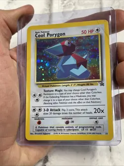 Pokemon Cool Porygon Black Star Promo 15 1999 Vintage Holo Pokemon Card MP WOTC - Image 2