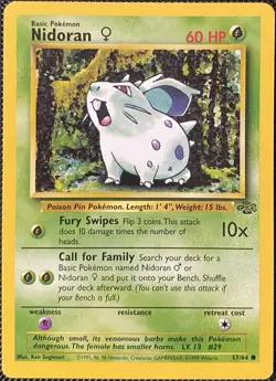 Nidoran F 57/64 Jungle Regular - Pokemon Card - Image 1