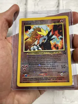 Entei Black Star Promo 34 Reverse Holo Pokemon Card Vintage Pokemon Card Rare LP - Image 2