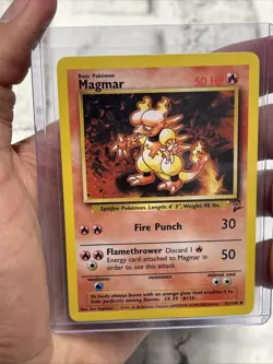 Pokemon Magmar Non-Holo 2000 WOTC Pokemon Card 51/130 Base 2 Set NM Vintage Vtg - Image 1