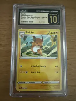 Pokemon TCG CGC Pristine Raichu 009/034 Trading Card Game Classic Collection - Image 1