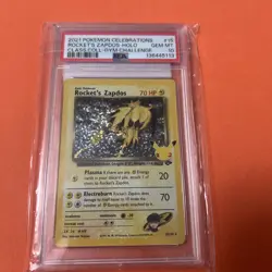 2021 Pokemon Celebrations Rocket’s Zapdos Holo Class Coll Gym Chall #15 PSA 10 - Image 1