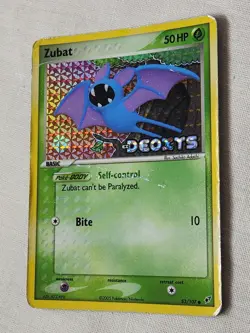 Played (HP) Zubat - Reverse Holo #83 Deoxys Pokemon TCG - Image 3