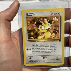 MEOWTH - 62/82 - Team Rocket - Pokemon Card - NM Vintage Nintendo Common WOTC - Image 1