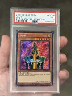 PSA 9 - Jinzo PSV-000 Secret Rare 25th Anniversary Edition Yugioh! 2023 - Image 1