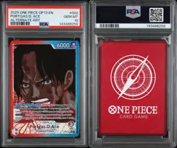 2025 One Piece Portgas D. Ace Leader Alt Art #OP13-002 PSA 10 GEM MINT English - Image 3