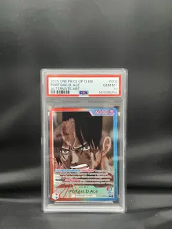 2025 One Piece Portgas D. Ace Leader Alt Art #OP13-002 PSA 10 GEM MINT English - Image 4