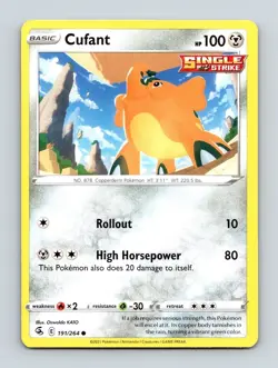 Cufant 191/264 Regular Common Fusion Strike Pokemon Trading Card TCG - Image 1