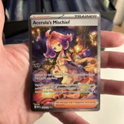 Acerolas Mischief Pokemon TCG Card 183/132 Mega Evolution English Secret Rare - Image 4