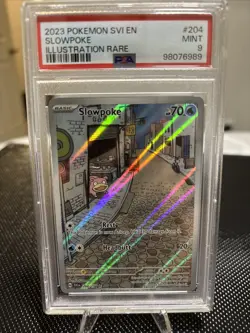 2023 Pokemon SV1 EN Slowpoke Illustration Rare Card PSA 9 Mint - Image 1
