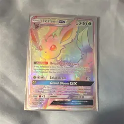 Pokemon Leafeon GX Ultra Prism Full Art Holo Ultra Rare 157/156 HP 200 Card - Image 1