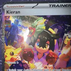 Pokemon TCG Kieran Trainer Card 218/167 TWM Near Mint/Mint Condition - Image 4