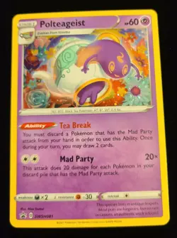 Pokemon - Polteageist SWSH081 - Holo Black Star Promo Card - Image 1