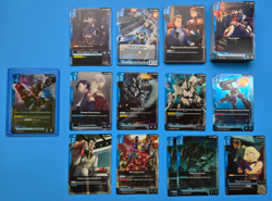 Gundam Card Game Newtype Rising BLUE SET LOT OF 67 CARDS LR RARE UNCOMMON COMMON - Image 1