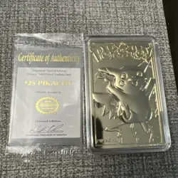 1999 Pokemon 23K Gold-Plated Burger King Promo Trading Card In Case lot of 3 - Image 1