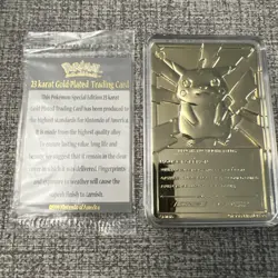 1999 Pokemon 23K Gold-Plated Burger King Promo Trading Card In Case lot of 3 - Image 2