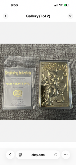 1999 Pokemon 23K Gold-Plated Burger King Promo Trading Card In Case lot of 3 - Image 3