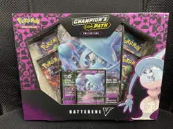 POKEMON TCG Champion's Path Hatterene V Box Booster Packs + Foil Promo Card.. - Image 1