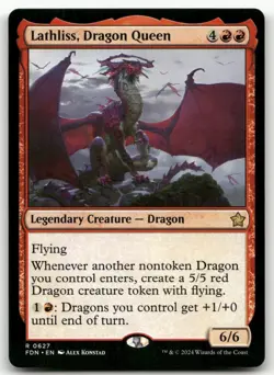 Lathliss, Dragon Queen #627 (NM) Foundations FDN Magic MTG - Image 1