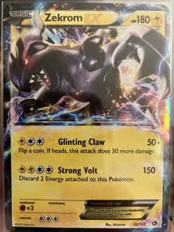 Pokemon TCG Zekrom EX Legendary Treasures Holo Card 52/113 NM Near Mint - Image 1