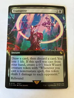 MTG Transpose (Extended Art) Commander: Final Fantasy Foil NM - Image 1