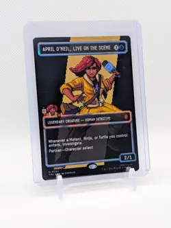 MTG - April O'Neil, Live on the Scene - Surge Foil Borderless #84 Commander TMNT - Image 1