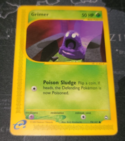 Pokemon TCG NM Grimer 79/147 Aquapolis Regular Common e-Reader - Image 3