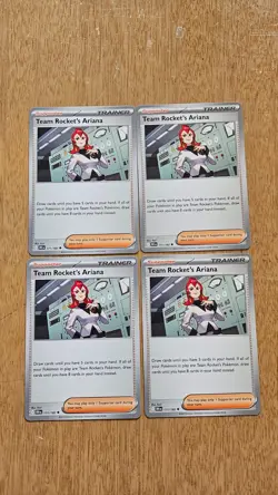 x4 Team Rocket's Ariana 171/182 Pokemon Card TCG Playset - Image 1