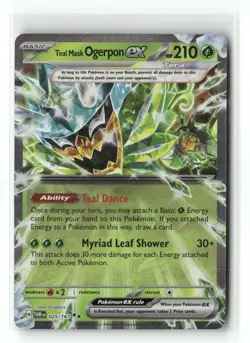 Teal Mask Ogerpon ex 025/167 Double Rare Twilight Masquerade Pokemon Holo NM - Image 1