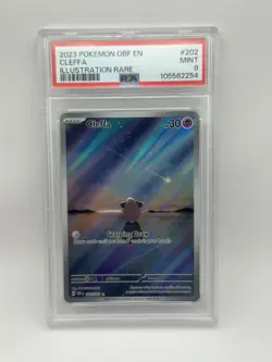 Pokemon TCG Cleffa Obsidian Flames Illustration Rare 202/197 PSA 9 - Image 1