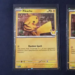 Pokemon TCG Pikachu Pokemon Day 2026 Stamped Promos, Lot Of 6, NM, Some Swirls - Image 2