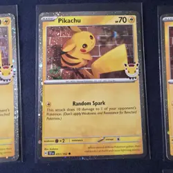 Pokemon TCG Pikachu Pokemon Day 2026 Stamped Promos, Lot Of 6, NM, Some Swirls - Image 3