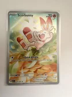 Scorbunny Full Art 225/217 Ascended Heroes Pokemon TCG Illustration Rare NM - Image 1