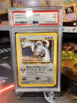 Pokemon Lugia Neo Genesis Unlimited Holo Rare #9 PSA 7 SWIRL - Image 5