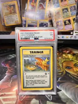2001 POKEMON PROMO BLACK STAR #41 LUCKY STADIUM-N.Y. CENTER PSA 7 - Image 2