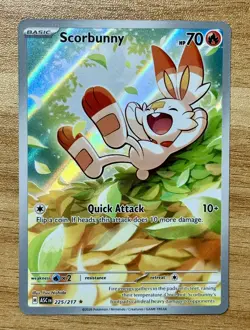 Pokemon Scorbunny 225/217 Ascended Heroes Illustration Rare IR TCG - NM/Mint - Image 1