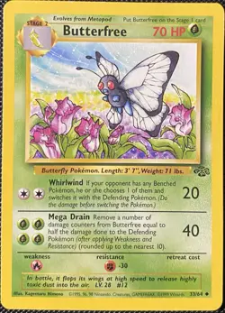 Butterfree 33/64 Jungle Regular - Pokemon Card - Image 1