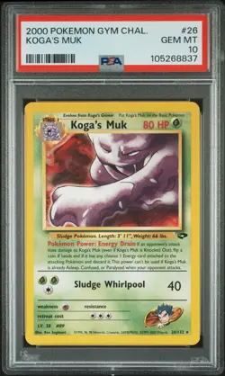 2000 POKEMON GYM CHALLENGE #26 KOGA'S MUK PSA 10 - Image 1