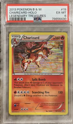 2013 Pokemon Black And White Legendary Treasures Charizard Holo PSA 6 - Image 1