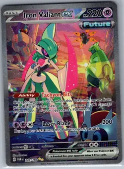 Iron Valiant ex 249/182 SIR SV04: Paradox Rift - Pokemon Card - NM - Image 1