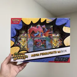 Pokemon TCG : Ascended Heroes, Mega Feraligatr Ex Collection Box - In Hand - - Image 1