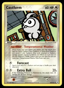 EX-NM Hidden Legends Castform Uncommon 30/101 2004 Pokemon TCG - Image 1