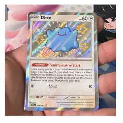 Pokemon Ditto 201/091 Shiny Rare Holo SV: Paldean Fates Transformative Start - Image 1